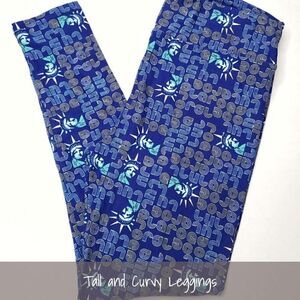 LuLaRoe TC Leggings Statue of Liberty Americana NEW